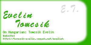 evelin tomcsik business card